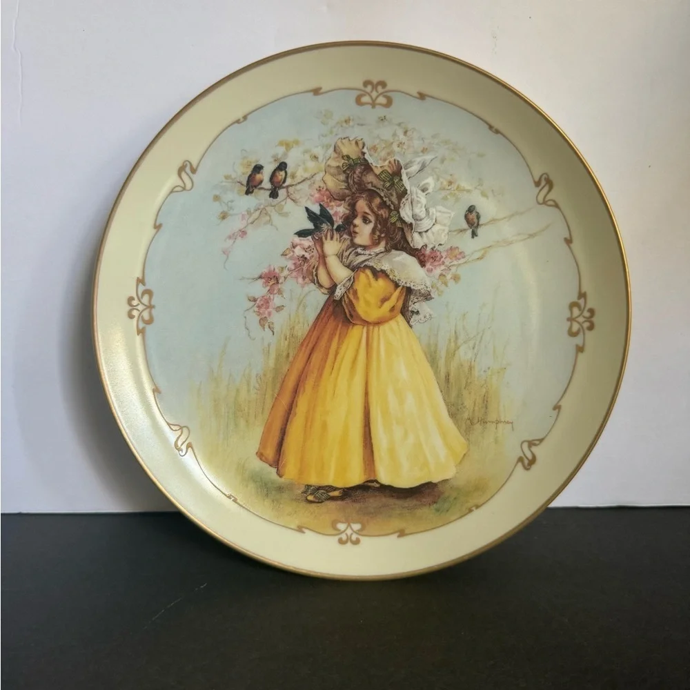 🌹 1989 The Little Captive Maud Humphrey Bogart Collectable Plate